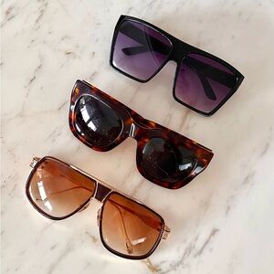Kickin’ Sunglasses Trio - Black, Tortoise, Brown